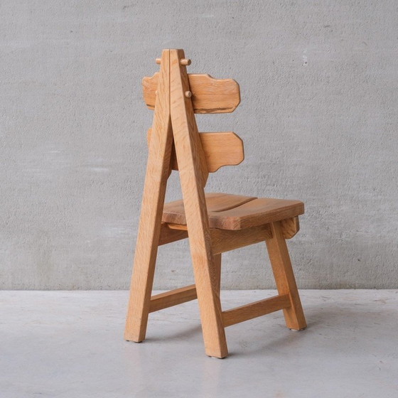 Image 1 of Set of 6 vintage dining chairs in solid oak, Spain 1970