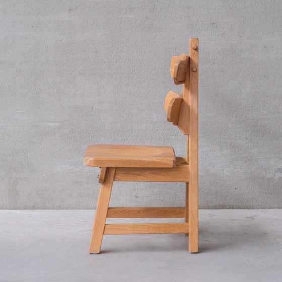 Image 1 of Set of 6 vintage dining chairs in solid oak, Spain 1970