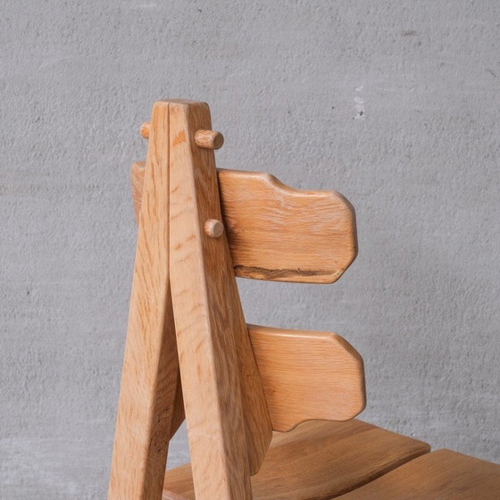 Image 1 of Set of 6 vintage dining chairs in solid oak, Spain 1970