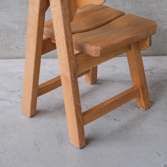 Image 1 of Set of 6 vintage dining chairs in solid oak, Spain 1970