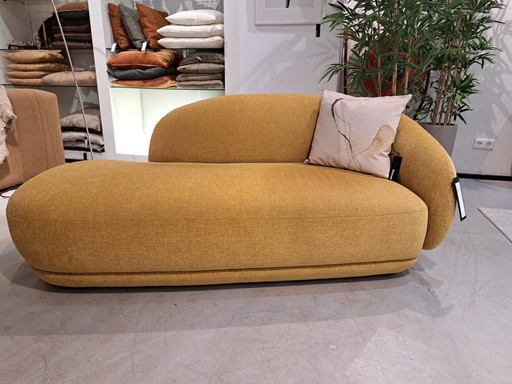 Bolzano, Chaise Longue Sofa Left - Mustard Tomelilla Fabric