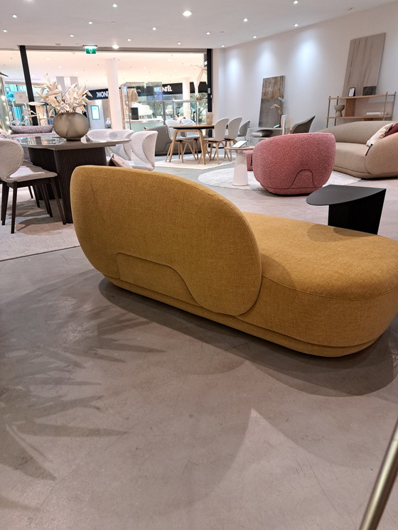 Image 1 of Bolzano, Chaise Longue Sofa Left - Mustard Tomelilla Fabric