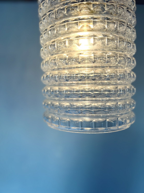 Image 1 of Chrome & Glass Pendant Lamp '60