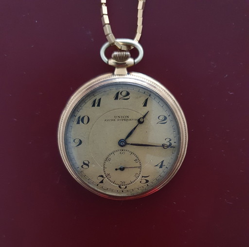 Union 14 K 0585, Gold Pocket Watch