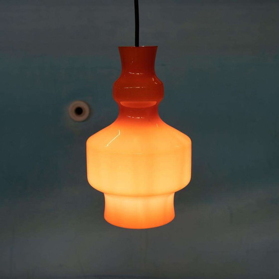 Image 1 of Space age opaline glass pendant lamp, 1960s Raak Amsterdam B-1202