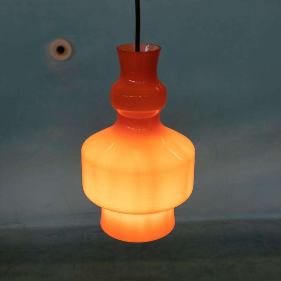 Image 1 of Space age opaline glass pendant lamp, 1960s Raak Amsterdam B-1202