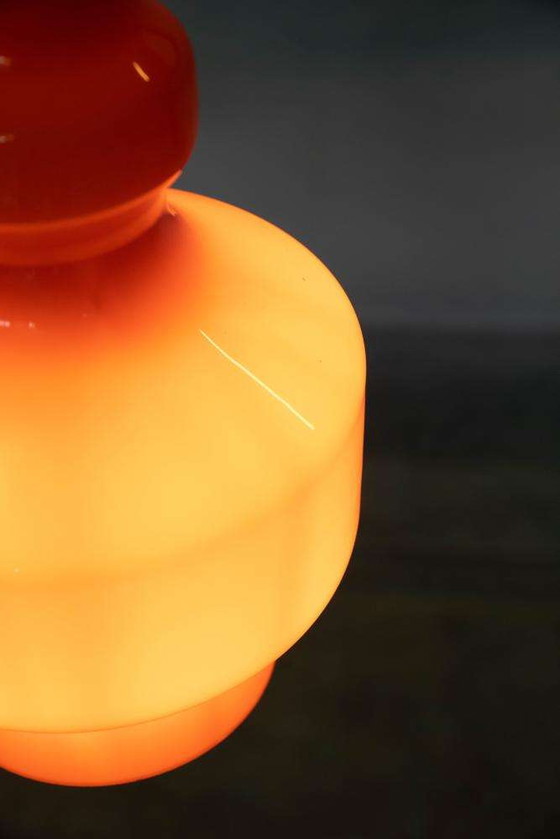 Image 1 of Space age opaline glass pendant lamp, 1960s Raak Amsterdam B-1202