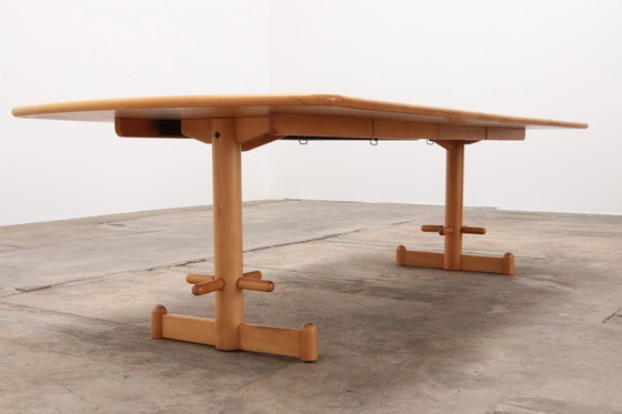 Image 1 of Stokke Dining room set large table with 8 chairs design Peter Opsvik,1990