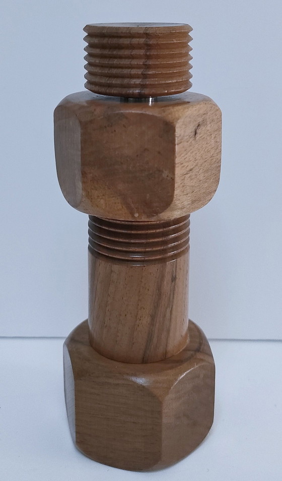 Image 1 of Borel Wooden Design Pepper Mill 70's