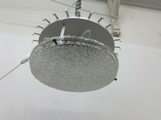 Image 1 of Doria Leuchten Glass Tubes Chandelier Flush Mount - 1960s