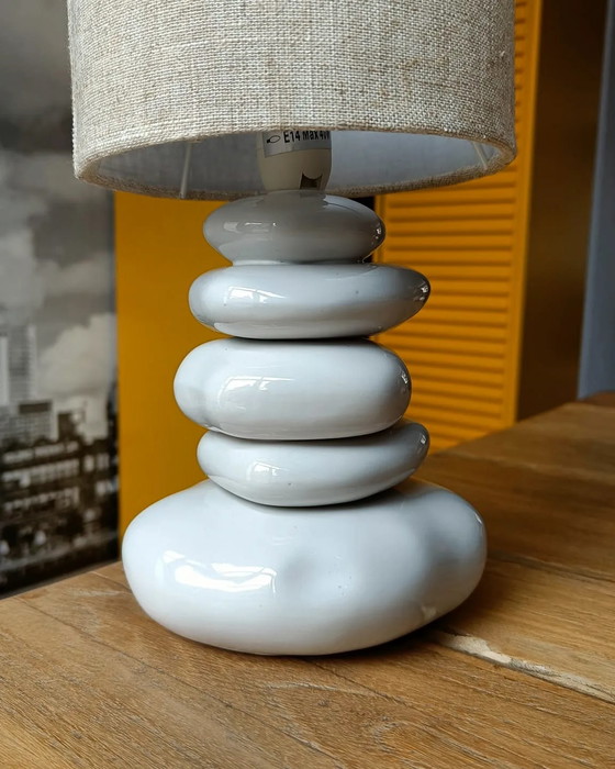 Image 1 of White Stone Lamp