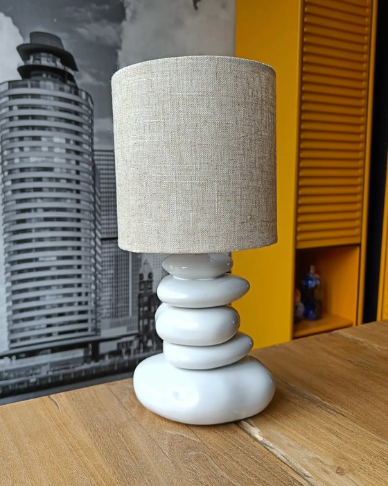 Image 1 of White Stone Lamp