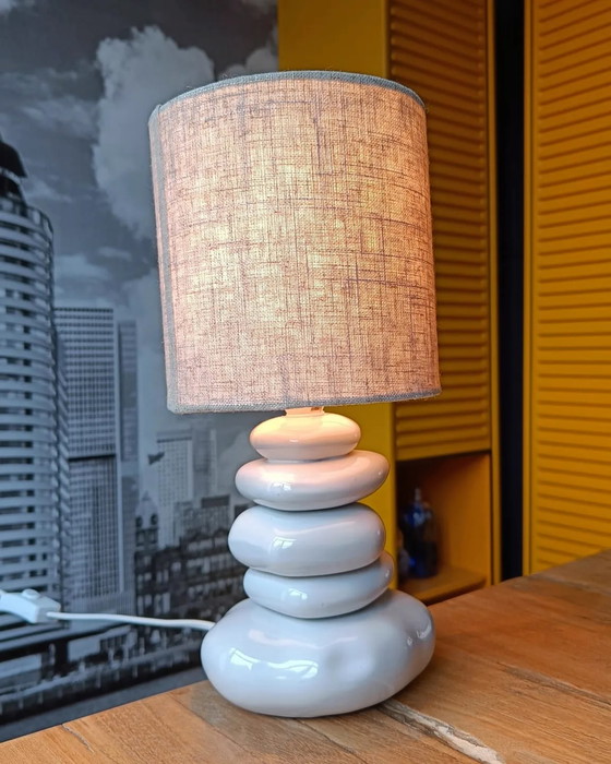 Image 1 of White Stone Lamp