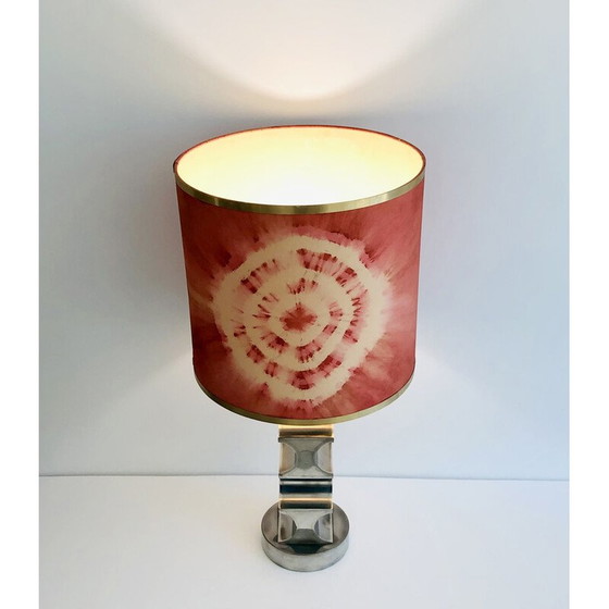 Image 1 of Vintage pewter table lamp, Italy 1960