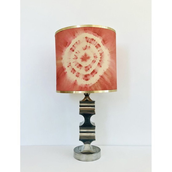 Image 1 of Vintage pewter table lamp, Italy 1960