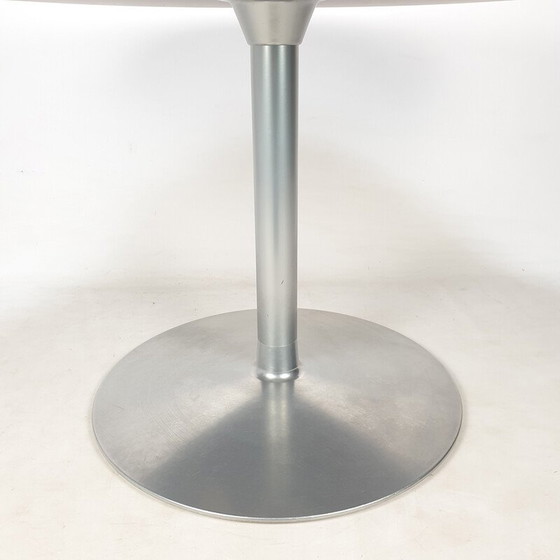 Image 1 of Vintage round dining table in white veneered wood by Pierre Paulin for Artifort, 1960