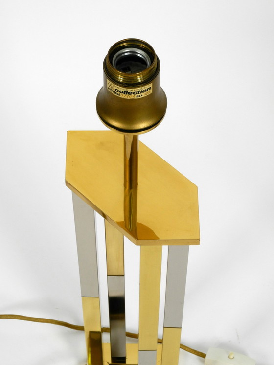 Image 1 of Pair Of Very Rare 1970S Xxl Brass Table Lamps From Vereinigte Werkstätten