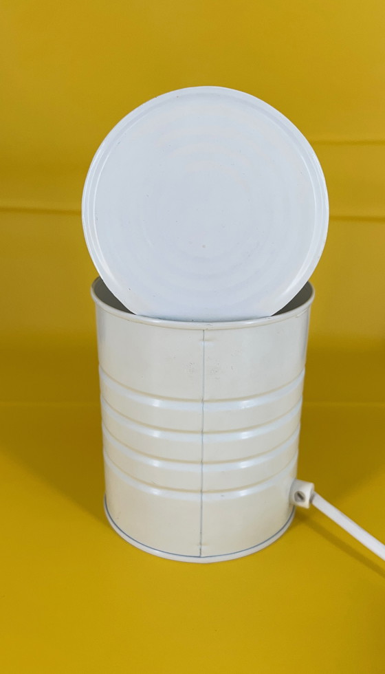 Image 1 of Design Tin Can Lamp Vrieland Tin Can Table Lamp Vrieland 1980 Memphis Postmodern