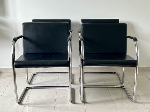 8x Ludwig Mies van der Rohe chairs for Fasem Italy