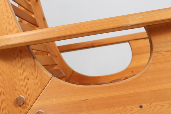 Image 1 of Brutalist rocking chair in pine wood from Wasa Furniture, 1990s