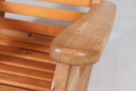 Image 1 of Brutalist rocking chair in pine wood from Wasa Furniture, 1990s