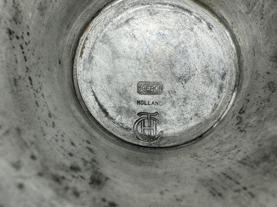 Image 1 of Portafrutta in peltro, design di Chris Van Der Hoef per Gero, 1925