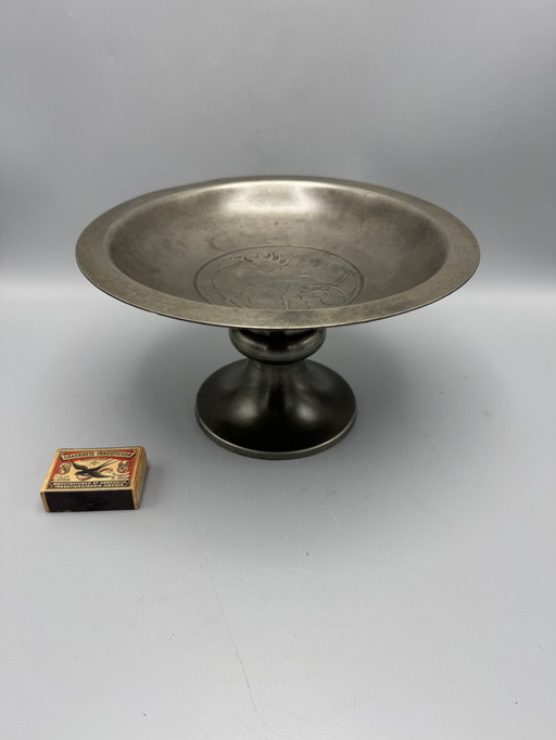 Pewter Fruit Bowl, Design Chris Van Der Hoef For Gero, 1925