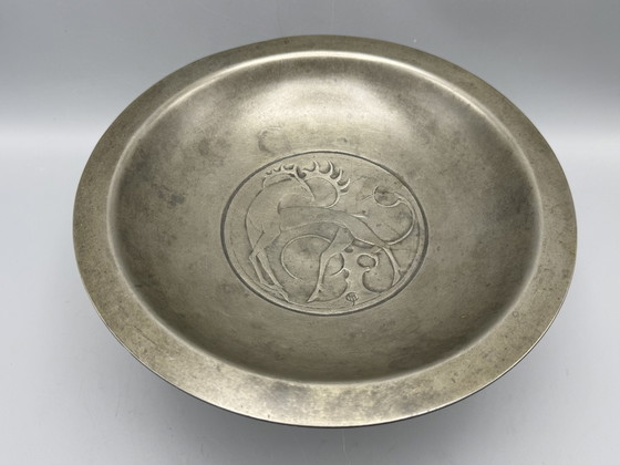 Image 1 of Portafrutta in peltro, design di Chris Van Der Hoef per Gero, 1925