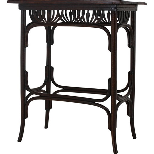 Mesita de noche Art Nouveau vintage de Fischel, 1910