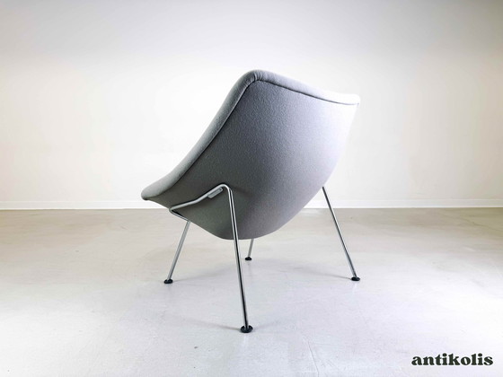 Image 1 of 2X Pierre Paulin Oyster Chair Mid - Century Armchair Artifort Grey Felt