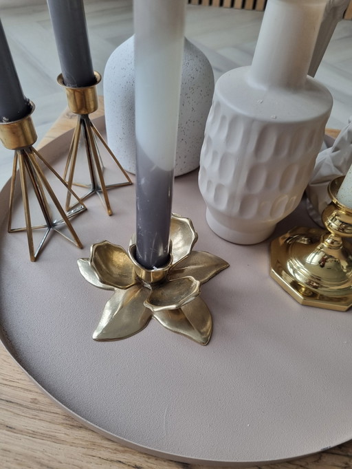 Brass Candlestick Flower