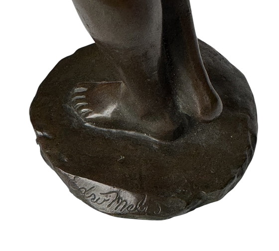 Image 1 of Magnificent And Rare Art Nouveau Bronze Circa 1900 Representing A Nude Woman