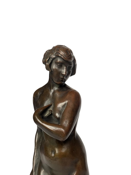 Image 1 of Magnificent And Rare Art Nouveau Bronze Circa 1900 Representing A Nude Woman