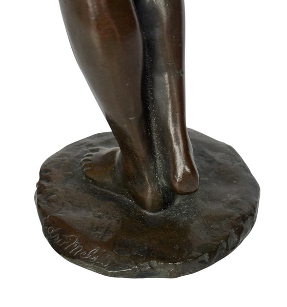 Image 1 of Magnificent And Rare Art Nouveau Bronze Circa 1900 Representing A Nude Woman