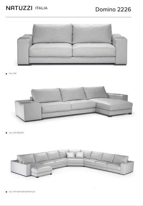 Image 1 of Natuzzi domino 2226 sofa