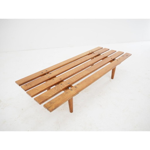 Jardinera de madera vintage, Checoslovaquia, 1960