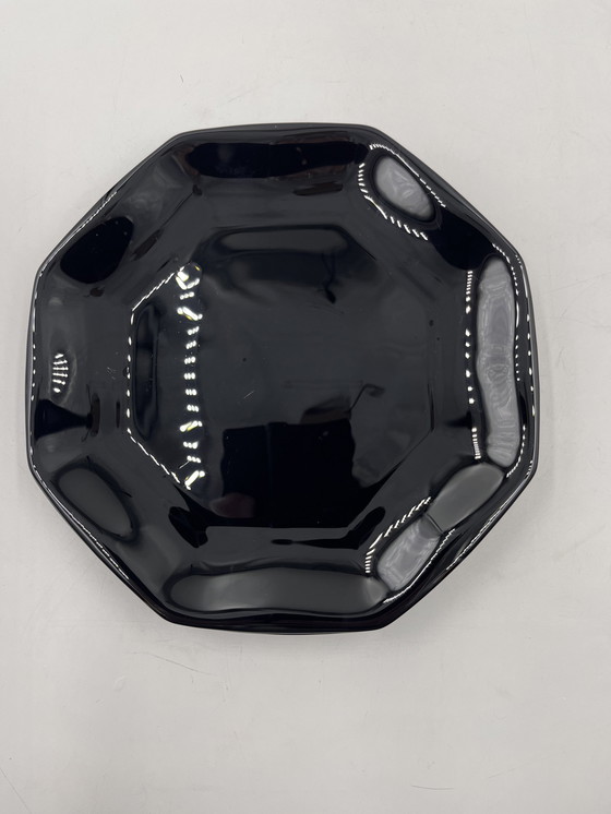 Image 1 of Set Of 6 Black Dessert Plates