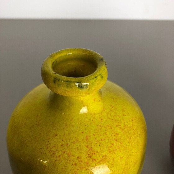 Image 1 of Pair of vintage fat lava ceramic vases for Hartwig Heyne, Germany 1970s