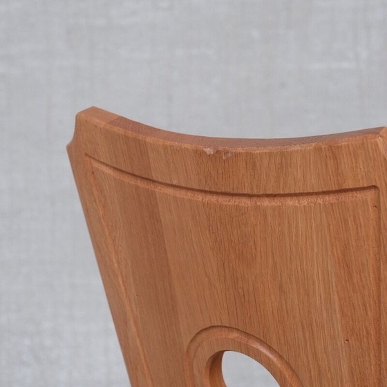 Image 1 of Oakwood and iron mid-century bar stool, Holland 1980s