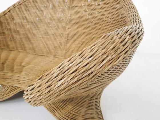 Image 1 of Rattan Zen Meditation Lotus Lounge Chair, 1960'S