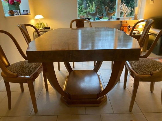 Image 1 of Art Deco Table With Side Chairs