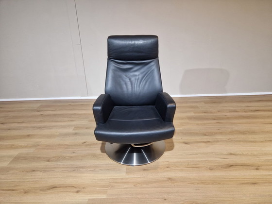 Image 1 of De Sede Ds256 Recliner Black Leather Adjustable Footrest