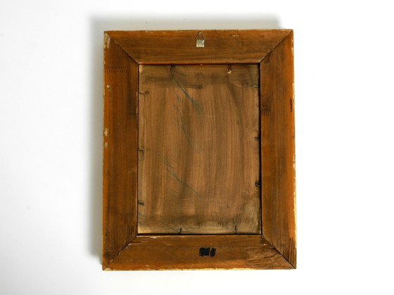 Image 1 of Mid Century wall mirror from Italy with an ornate, gold-plated wooden frame