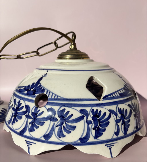 Hand-Painted Ceramic Hanging Lamp