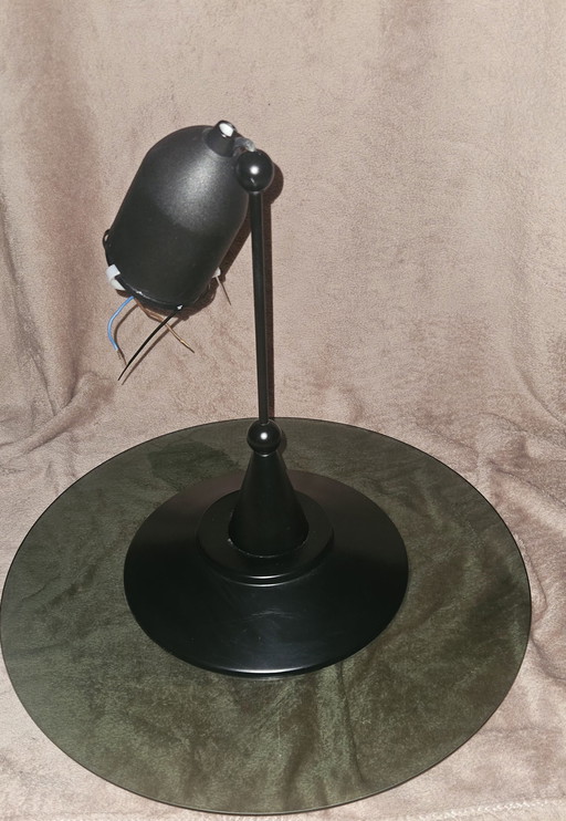 70s/80s UFO Lamp Of Smoke Glass Steinhauer