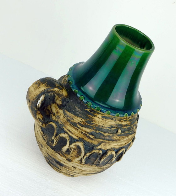 Image 1 of carstens vase with rough glaze model 29-30 A 1960's 