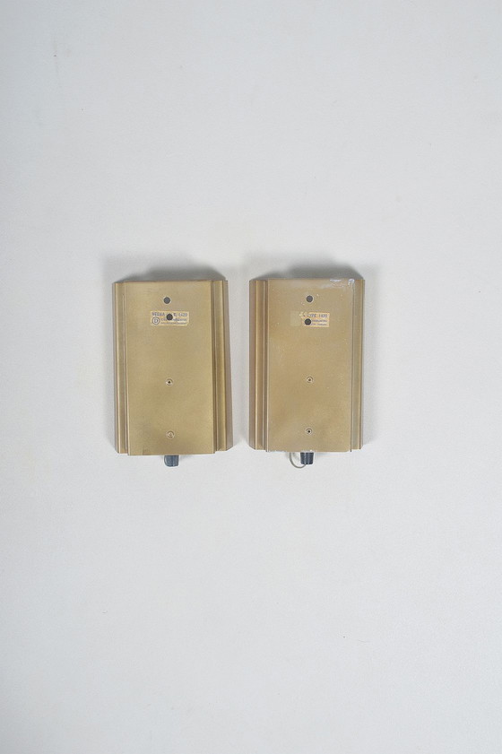 Image 1 of Set of Danish wall lamps Veega 1420 (yellow) by Claus Bolby for Cebo, 1960s