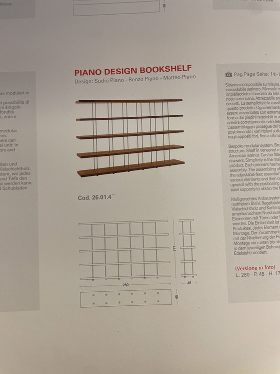 Image 1 of Riva1920 Renzo Piano Design Bookshelf