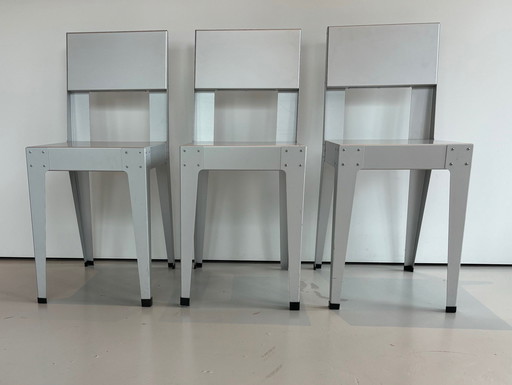 3x Piet Hein Eek Aluminum Chair