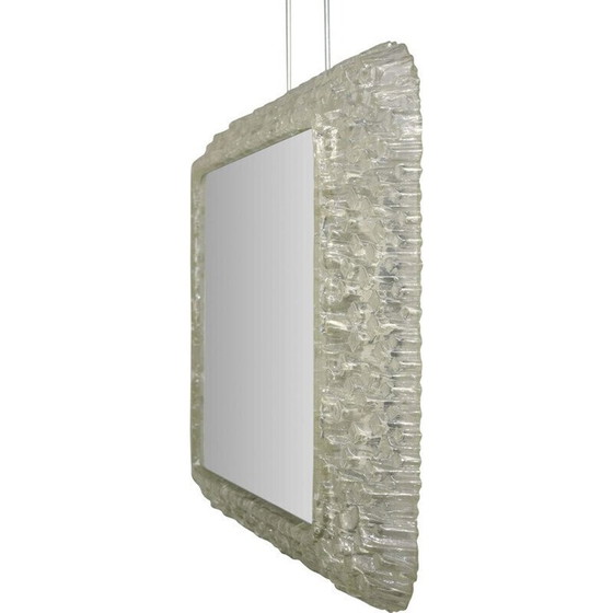 Image 1 of Vintage square backlit plexiglass mirror, 1960
